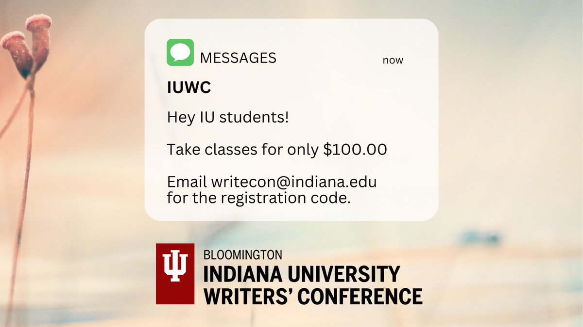 Indiana University Writers' Conference tweet media