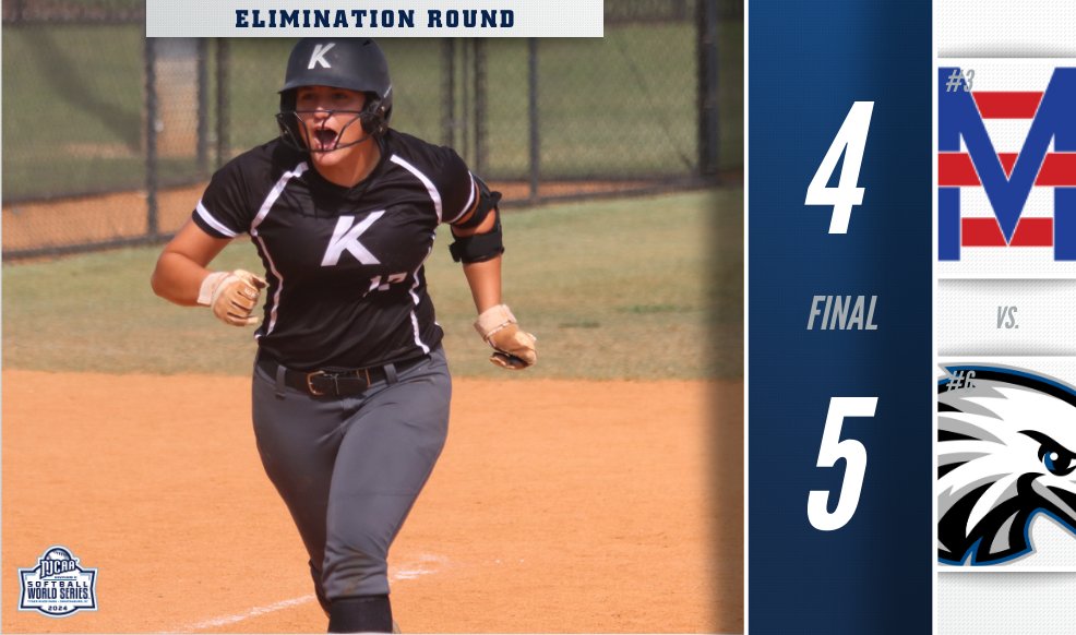 🚨 The Eagles are playing in the 2024 #NJCAASoftball DII World Series Championship! 🚨

Kirkwood takes down Murray State in order to advance! The Eagles will play St. Johns River State tomorrow at 12 PM ET for a chance at a national championship title.

💻njcaa.org/championships/…