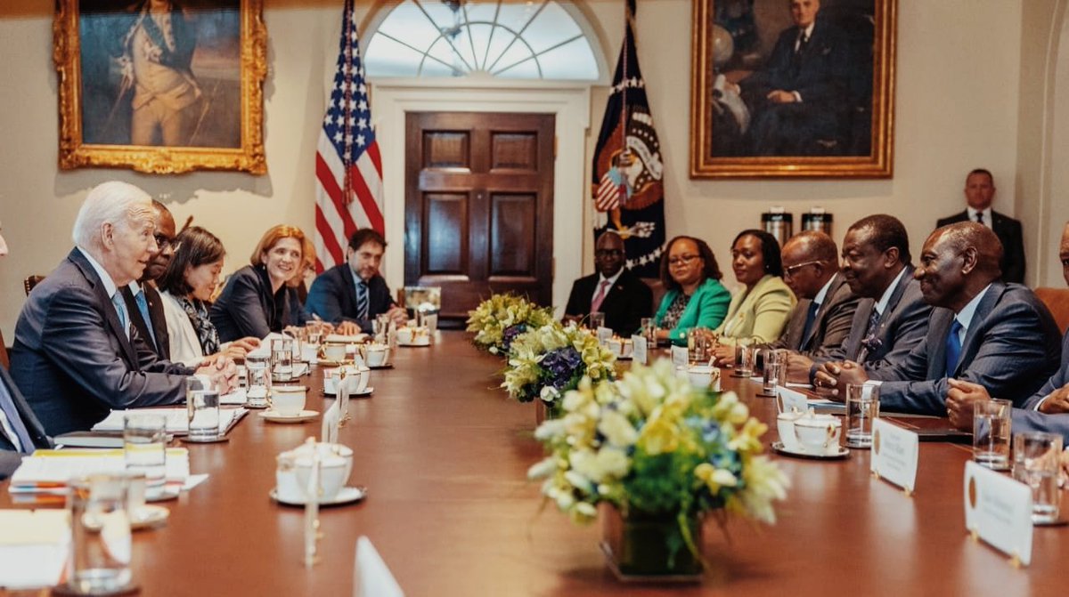 Kenya-US bilateral dialogue at the White House canvasing trade and investment, peace and security, defence and health cooperation and digital partnership, amongst other themes.