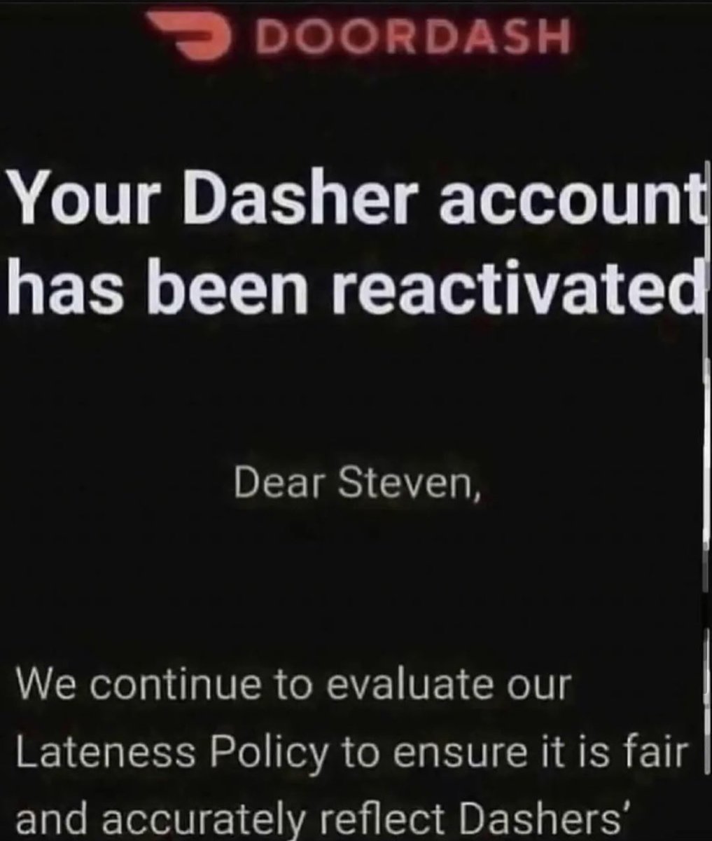 You got any compliant for
DOORDASH account kindly send us a Dm for help #doordash #doordashbot #doordashdeactivatedme #doordasher
#doordashorlando #doordashcanada #doordashhelp #doordashdelivery #doordashmemes #doordashpromo #doordashpromocode #doordashdrivers #doordashpartner