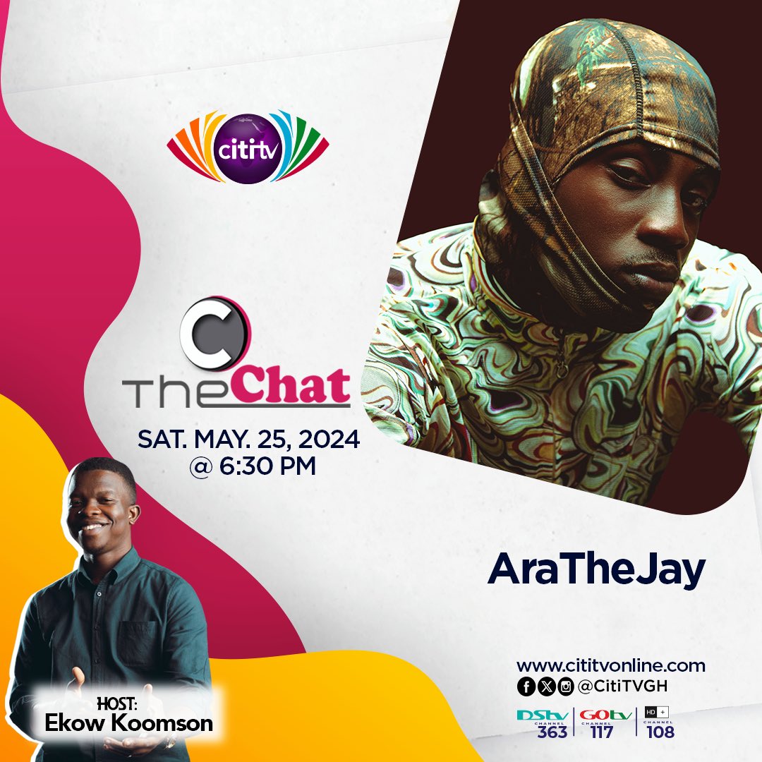 This Saturday, get ready to groove with @arathejay as he brings the vibes to #TheChat! Join @pk_koomsonn for an unforgettable conversation that will make your Saturday even better! Don't miss out on the fun - tune in to #TheChat on Citi TV