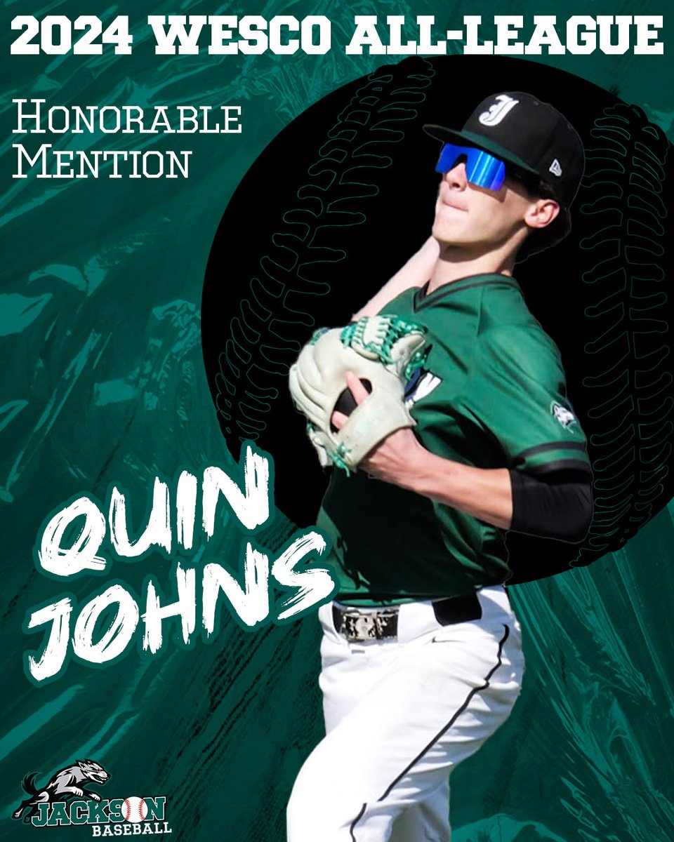 Jackson HS Timberwolves Baseball (@jhswolfpackbsb) on Twitter photo Congratulations to <a href="/JohnsQuin/">Quin Johns</a> who earned Honorable Mention honors in 2024 WESCO All-League voting! Congratulations to <a href="/JohnsQuin/">Quin Johns</a> who earned Honorable Mention honors in 2024 WESCO All-League voting!