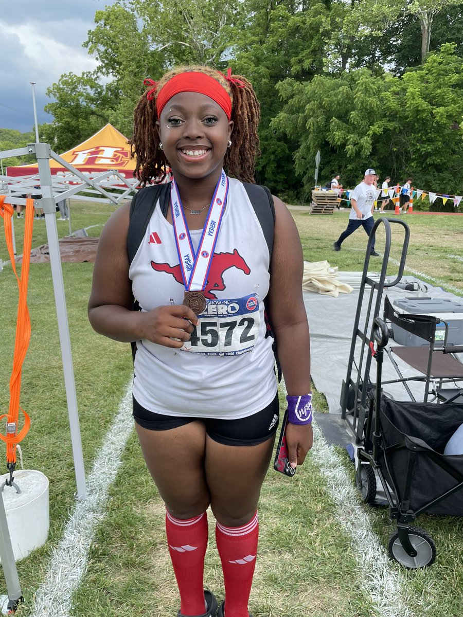 Priya is 7th in the shot put at the State meet!