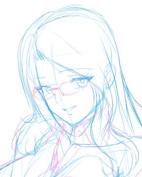 おはようございます!
朝お絵かき。
メガネ熟女っぽく。 