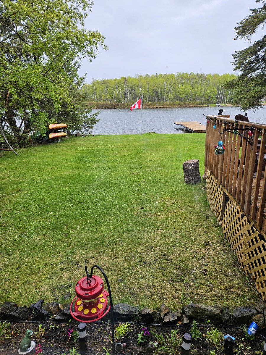 Even in the rain, still my favorite place to be on a #Friday at 5pm! #lakelife #cabin