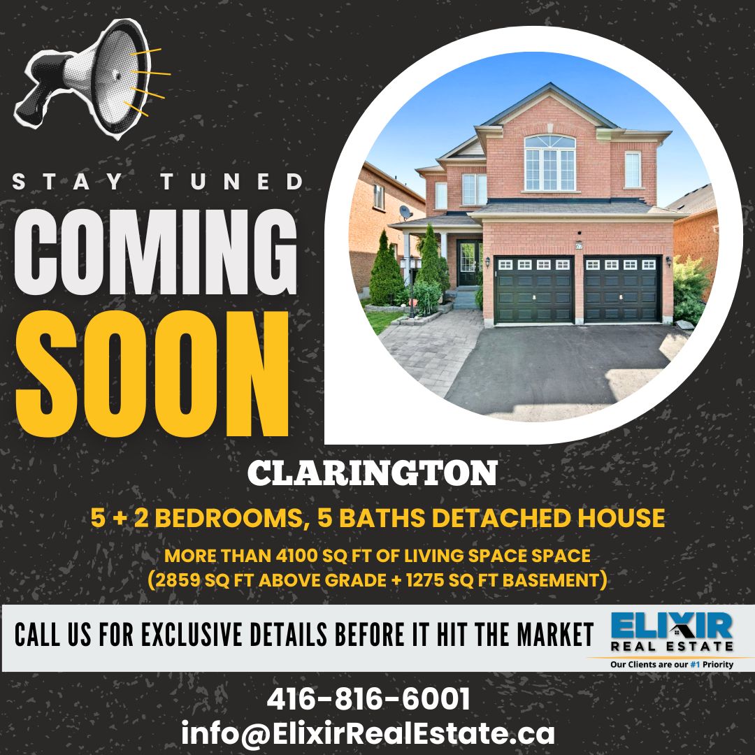 MuditElixir's tweet image. Coming soon in Courtice: a stunning 7-bedroom, 5-bathroom residence with over 4100 sq ft of living space. Features include a modern kitchen, hardwood floors, and interlocked yards.
#ElixirRealEstate #ListwithElixir #ElixirListings #CourticeRealEstate #LuxuryHomes #FamilyHomes