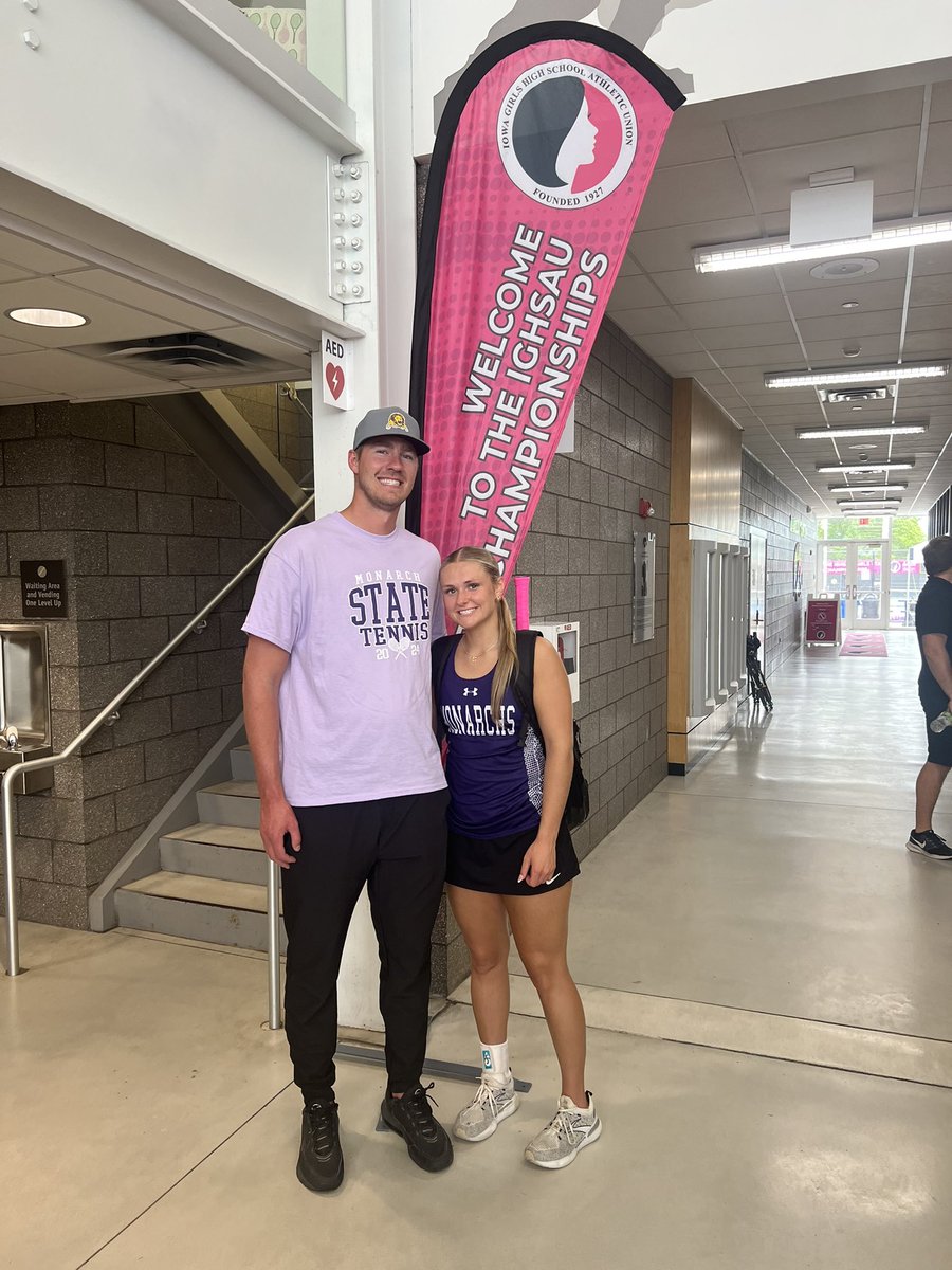 Heck of a career for this girl. No better way to end Senior year than at the State Tournament! Kiana, I am very proud of you and the commitment you gave Monarch Tennis the last 4 years. #Monarchs