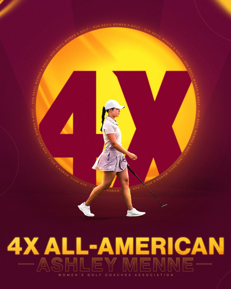 HISTORY = MADE 😈 Ashley Menne has been named an All-American for the FOURTH time in her career 🔱 @TheSunDevils /// #ForksUp
