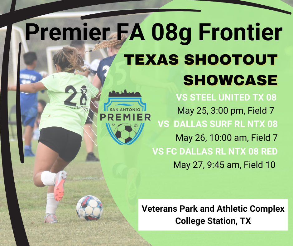 Updated schedule for the weekend.