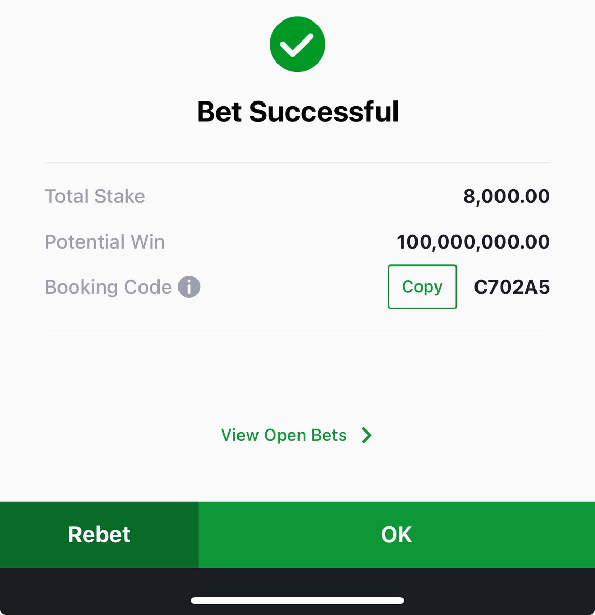 TalentedFBG's tweet photo. 8 games 
10k odds
100 Naira gives 1m

Goodnight 

Australia 🇦🇺 basketball 🏀 soon 🔜 https://t.co/cge6ri0hKk