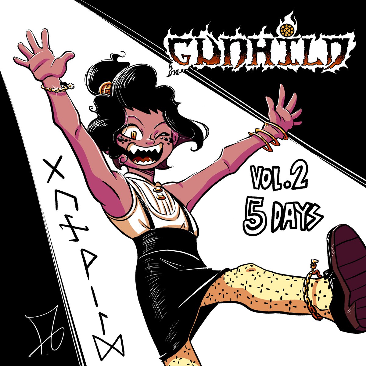 GUNHILD is back babyyy! Follow her down to Helheim in VOL. 2 releasing this Tuesday!! @saturday_a @quartokids #gunhild #fredtornager #art #webcomics #manga #comic