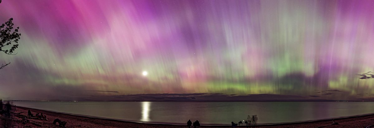 I have been posting so many Starmus images — now catching up on astronomical images. Look at this great panorama shot by Adrian Bradley showing the auroral show on May 10. Wow!