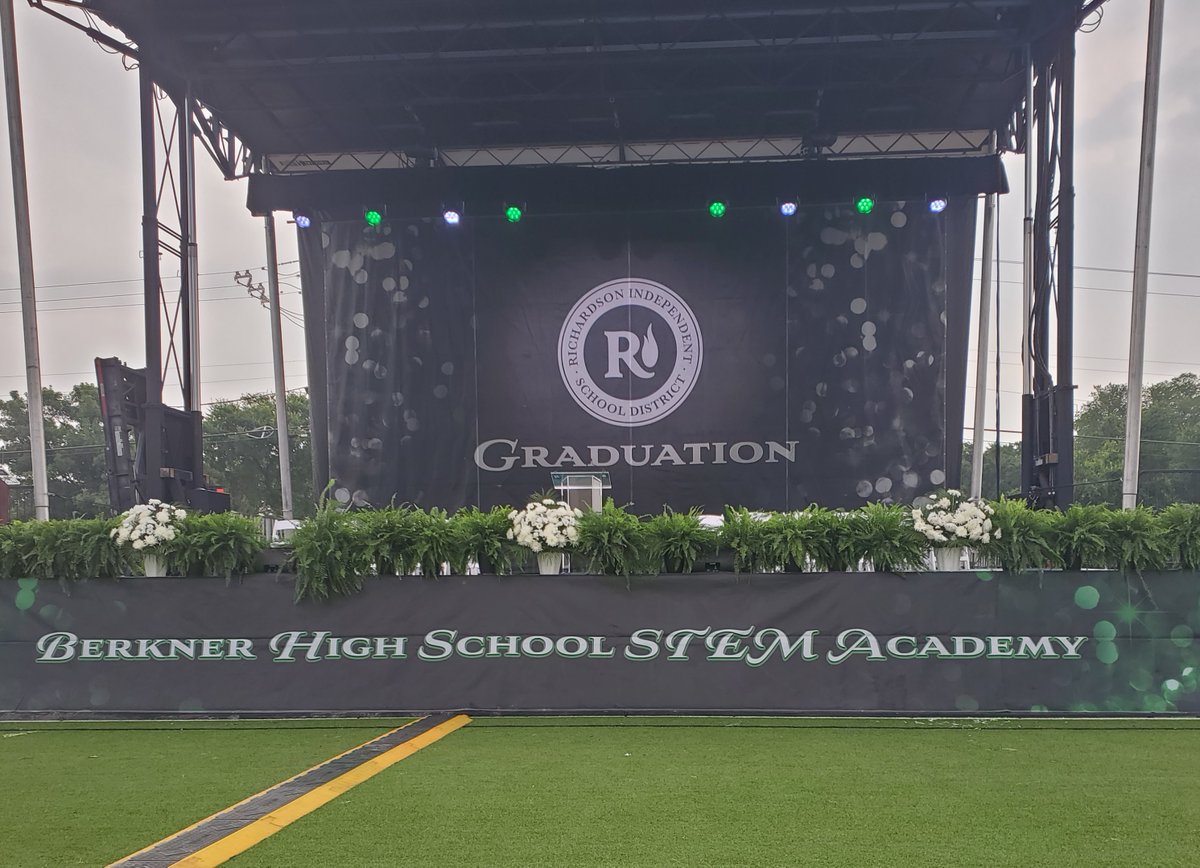 Due to weather, the Berkner HS graduation ceremony has been delayed until 8:30 p.m. Gates will now open at 7:30 p.m.