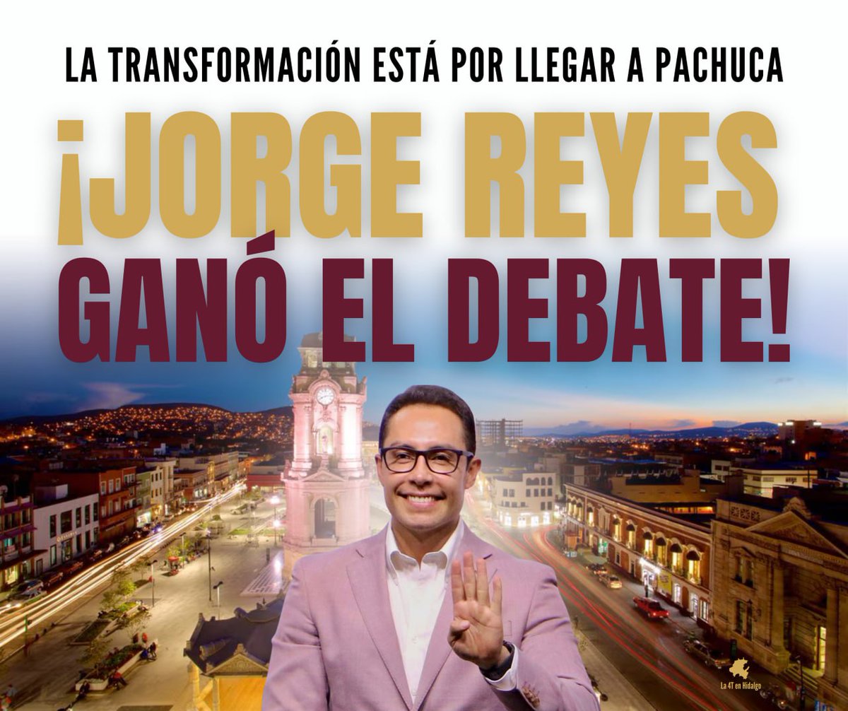 ¡La 4T de Hidalgo va con todo! ¡Jorge Reyes arrasó en el debate! 😍💪Y dejó claro que la oposición no tiene nada que hacer frente a la verdadera transformación. ¡Queremos gente honesta y la victoria se siente cada vez más cerca! ¡Queremos fuera al PRIAN!🤬