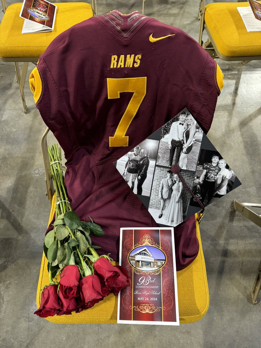 RossRams1's tweet photo. We’re thinking about you tonight, @Braydenbastin7!  #GoRams  #AllHail  #TraditionNeverGraduates https://t.co/DlI2zc0Xu0