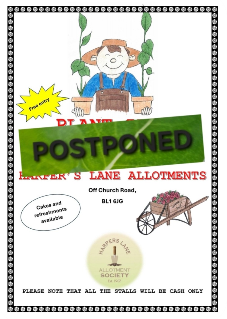 Unfortunately, we have had to postpone the plant sale due to the weather 😪