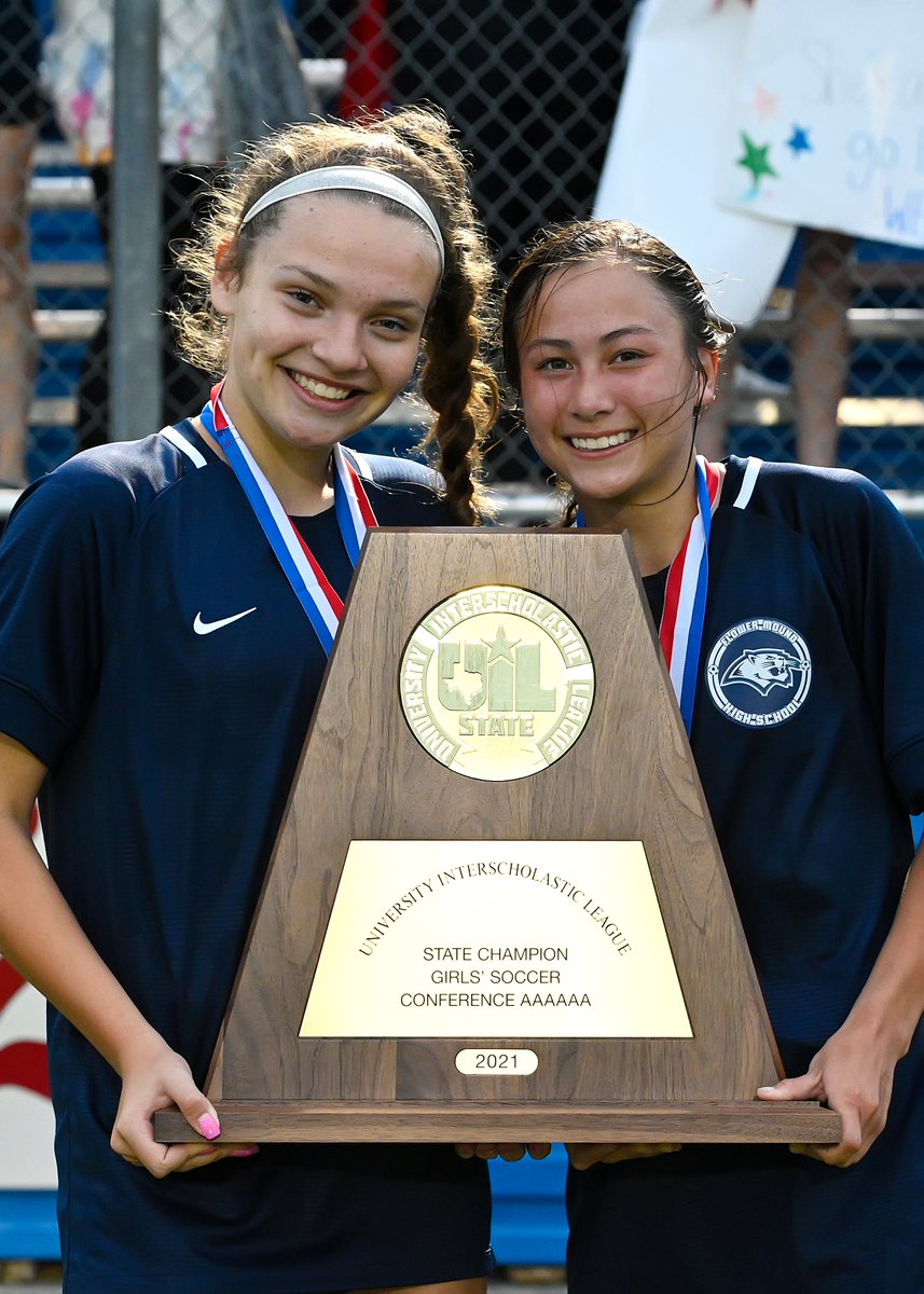 lorenziniphotog's tweet photo. Seen at the FM baseball playoff game vs Keller: Two of the best Lady Jag soccer players there ever were, both State Champs in 2021. Starting this fall Emma will be playing at A&amp;M and Rory at Auburn. You can see them face off against each other this year on Sept 26th at A&amp;M. https://t.co/5kSE4OXihg