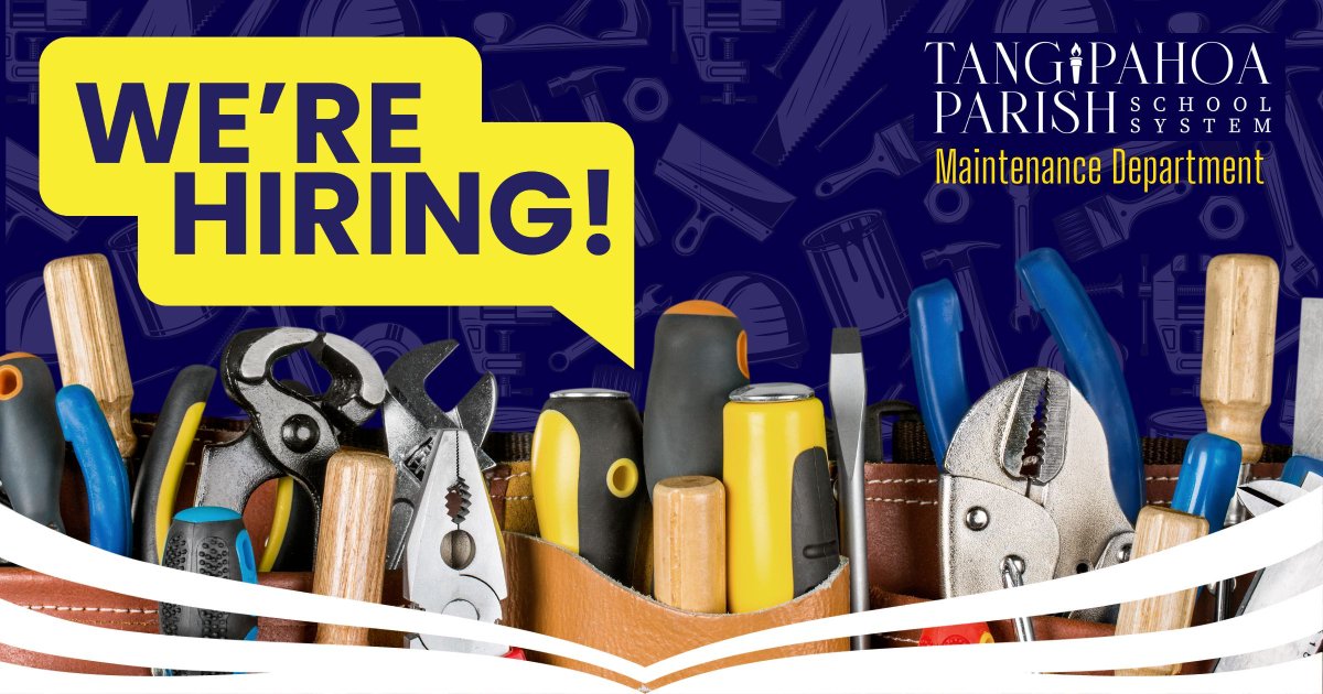 🛠 Have the tools it takes to get the job done? Consider applying for one of our available Maintenance positions. Join our team today! - Maintenance Dispatcher - Maintenance Foreman - Warehouse Foreman Go Online to Apply: tangischools.org/departments/hu…