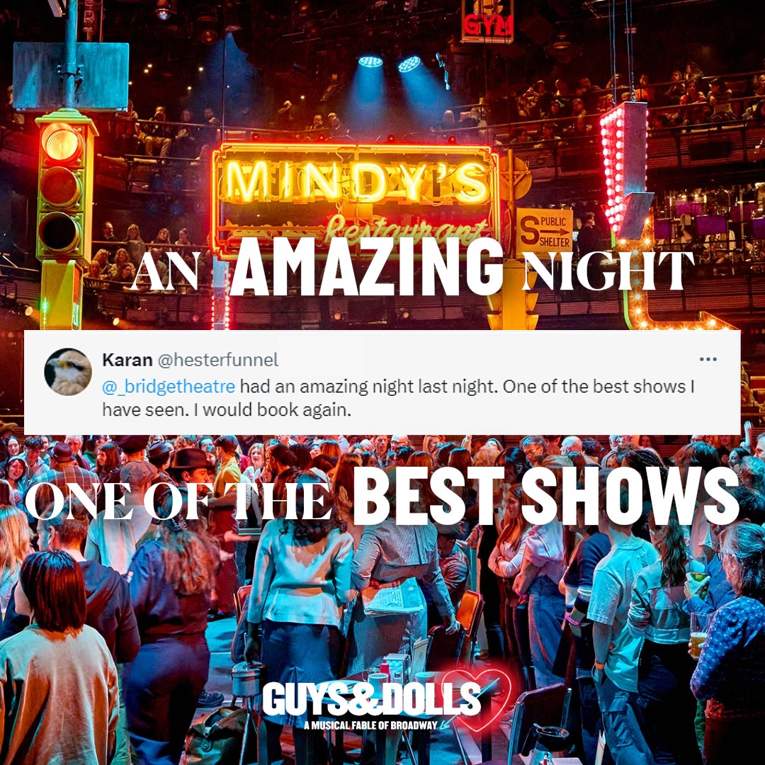 We love hearing about your experiences at #GuysAndDolls! 

Don't forget to tag us in your posts so we can see them🎲
