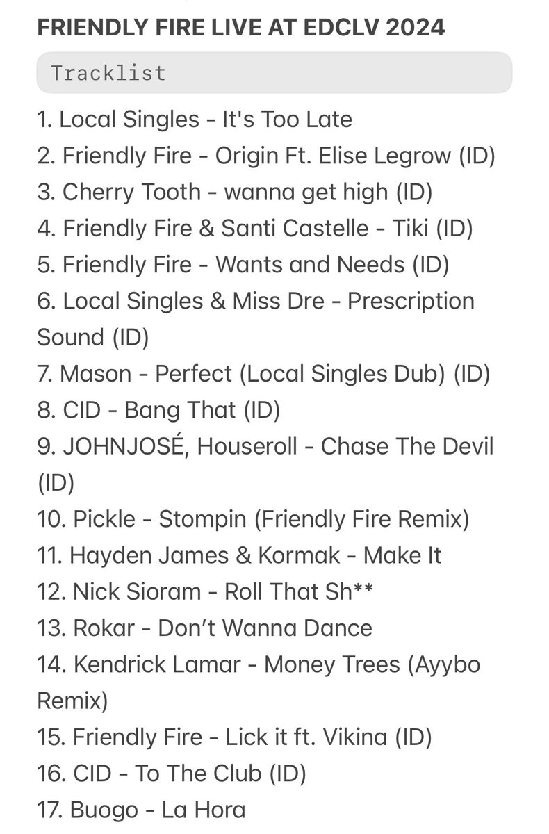 Just posted our live EDC Las Vegas Set!

Listen: soundcloud.com/friendlyfiredjs

Tracklist 👇
