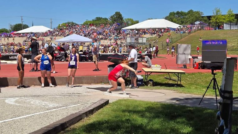 CunninghamSchools (@chamwildcats) on Twitter photo Kyra Morgan throws 35' 2.5" and places 9th at the Kansas state track meet. <a href="/CatchItKansas/">Catch It Kansas</a> <a href="/KSHSAA/">KSHSAA</a> <a href="/sportsinkansas/">Sports in Kansas</a> Kyra Morgan throws 35' 2.5" and places 9th at the Kansas state track meet. <a href="/CatchItKansas/">Catch It Kansas</a> <a href="/KSHSAA/">KSHSAA</a> <a href="/sportsinkansas/">Sports in Kansas</a>