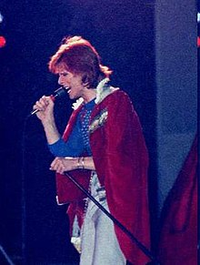 David Bowie during the Diamond Dogs Tour at the Charlotte Coliseum, July 1974.