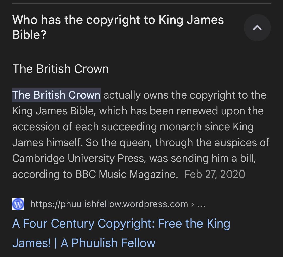 What have we told you and shown about the Bible? Does it surprise you there's a copyright or patent? Why would the Bible need a copyright or patent? How many times has it been rewritten? How many books are missing? Where were they found? Who has it all? It's being recompiled as