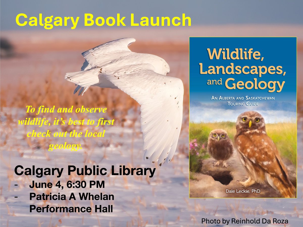 To find and observe wildlife, it’s best to first check out the local geology. The Calgary book launch for 'Wildlife, Landscapes, and Geology: An Alberta and Saskatchewan Touring Guide' is on June 4 at the Calgary Public Library. Register at eventbrite.ca/e/wildlife-lan…