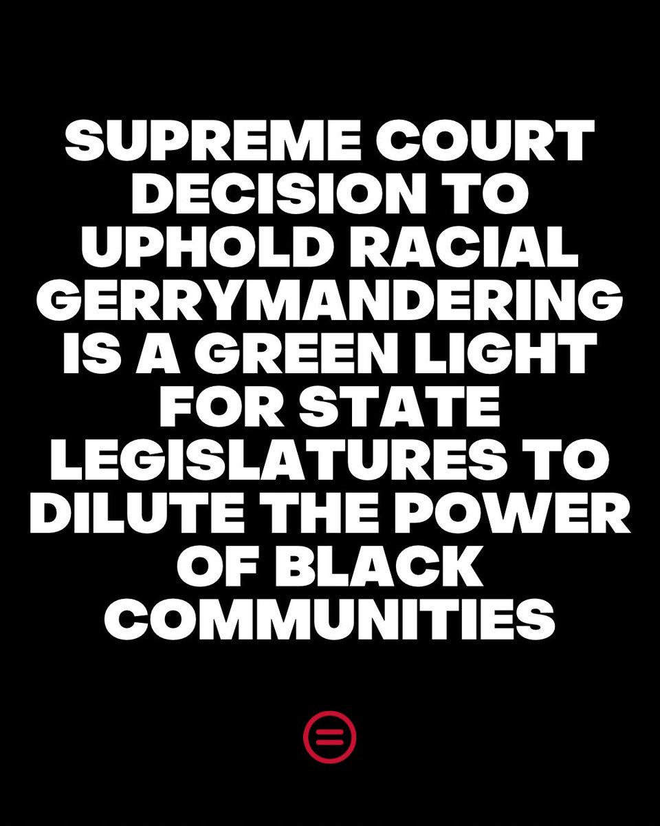 The conservatives on the #SupremeCourt continue their assault on Black voters by gutting our power to fight racial gerrymandering.

The National Urban League is committed to defending democracy and fighting against those who would take us back in time.

➡️ nul.org/news/supreme-c…