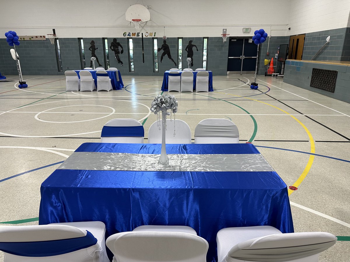 We are all set for our 5th grade sneaker gala this evening! 💙💛🦅 <a href="/Church_Lane_ES/">Church Lane Elementary Technology</a> <a href="/CLETSPTA/">CHURCH LANE PTA</a> #WeAreREEL