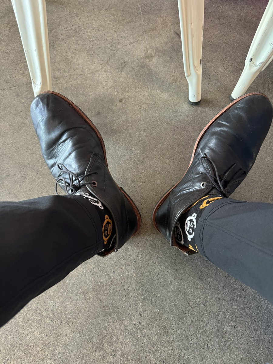 Broke out some special socks at a wedding for the @OnChainMonkey fam.