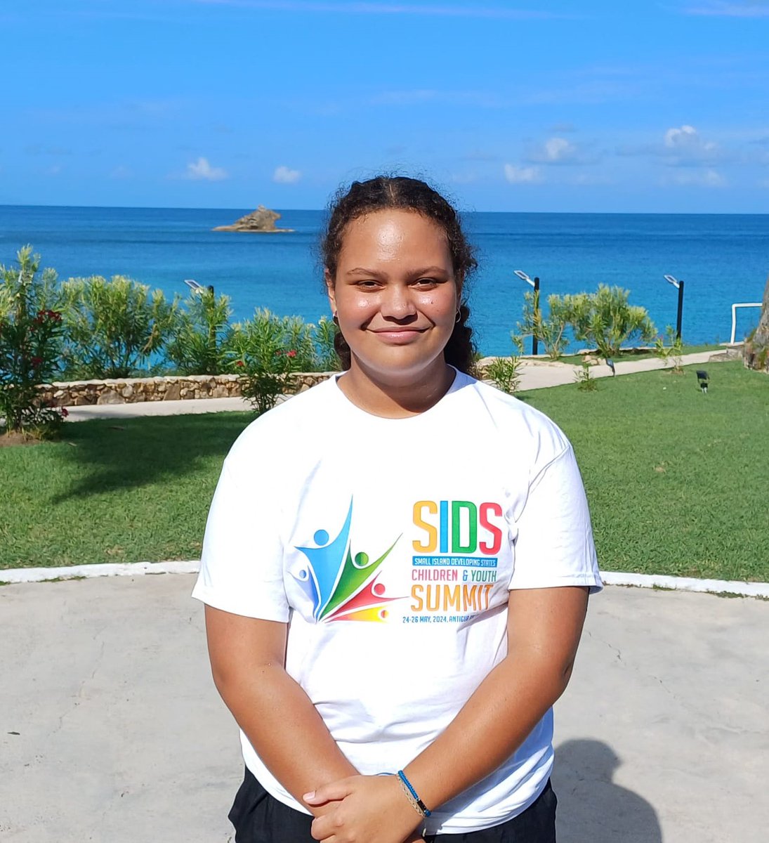 UNICEF Pacific (@unicefpacific) on Twitter photo “I see the impacts climate change has left on my people every single day - whether it be damaged housing & crops from cyclones, sea level rise, droughts, or many more.”
14-year-old Gabrielle from 🇻🇺 is excited to participate in the <a href="/Sidsyouthaction/">SIDS Global Children Youth Action Summit</a> Summit starting today in 🇦🇬 “I see the impacts climate change has left on my people every single day - whether it be damaged housing & crops from cyclones, sea level rise, droughts, or many more.”
14-year-old Gabrielle from 🇻🇺 is excited to participate in the <a href="/Sidsyouthaction/">SIDS Global Children Youth Action Summit</a> Summit starting today in 🇦🇬