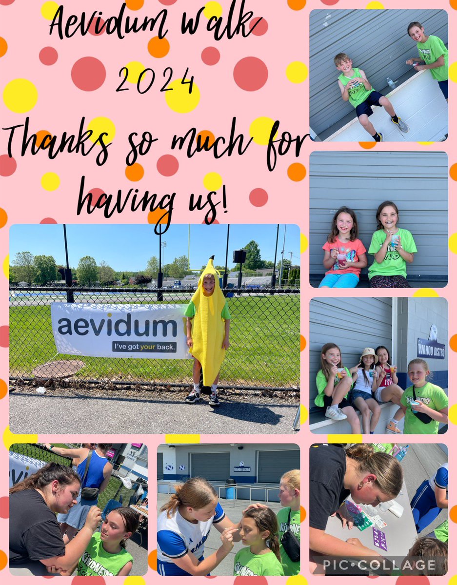 Kindness Squad put on their neon green shirts (you can 👁️ us coming 😂), got on a 🚌, &amp; hit the road…to the High School! 
The Aevidum Club invited us to their annual 5k &amp; we had a blast. From face painting, eating Rita’s, to walking/running on a hot day, we enjoyed our “trip”!