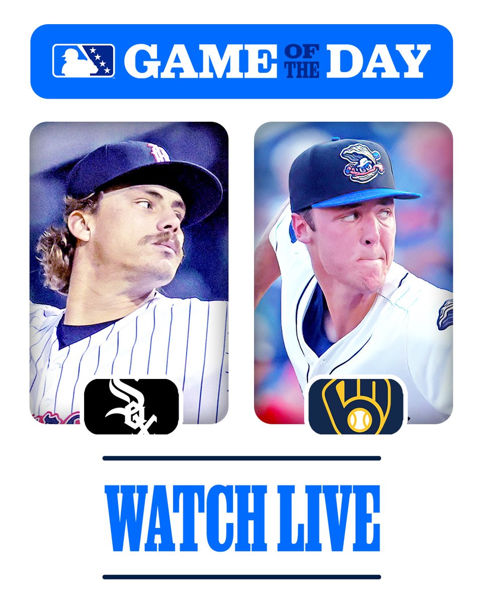 Prospect pitching matchups don't come much bigger than this. Drew Thorpe (#WhiteSox) vs. Jacob Misiorowski (#Brewers). And you can watch FREE! 📺: atmlb.com/3NzZ69Q