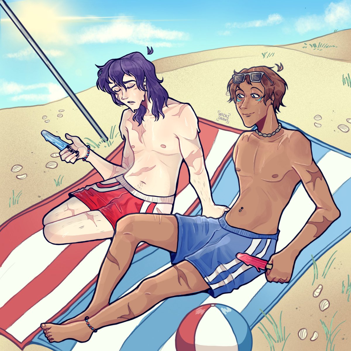 bleep’s 4k dtiys!! 
(had to put aside my distain of drawing backgrounds for this one) 
#klance #vld #voltron #keithkogane #lancemcclain