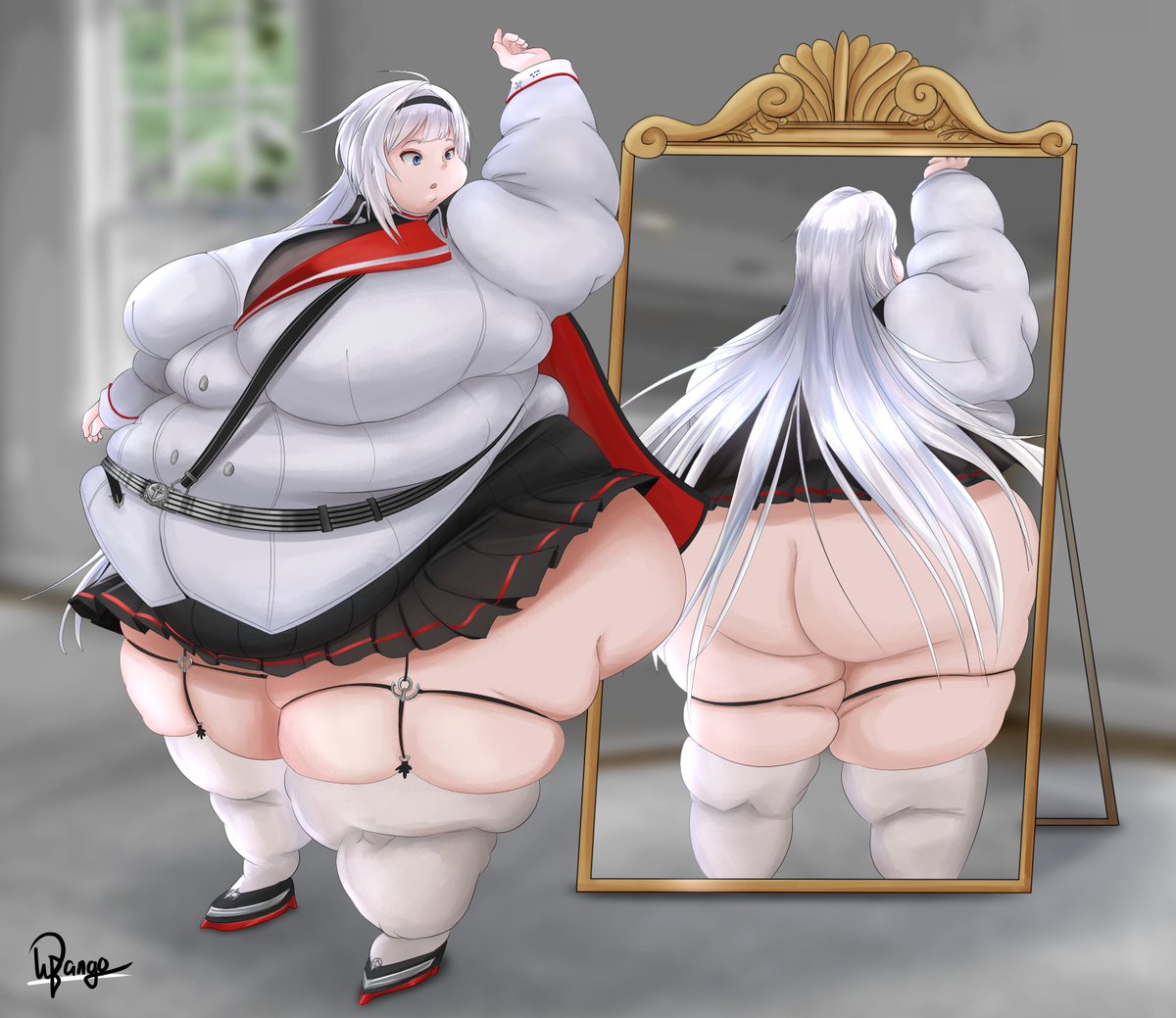 DangoBangogo's tweet photo. Mainz in the Mirror

An advanced color piece of Mainz from Azur Lane for @LarsNeues 

A very smelly slob version is available in the replies. https://t.co/0CezWs7iva