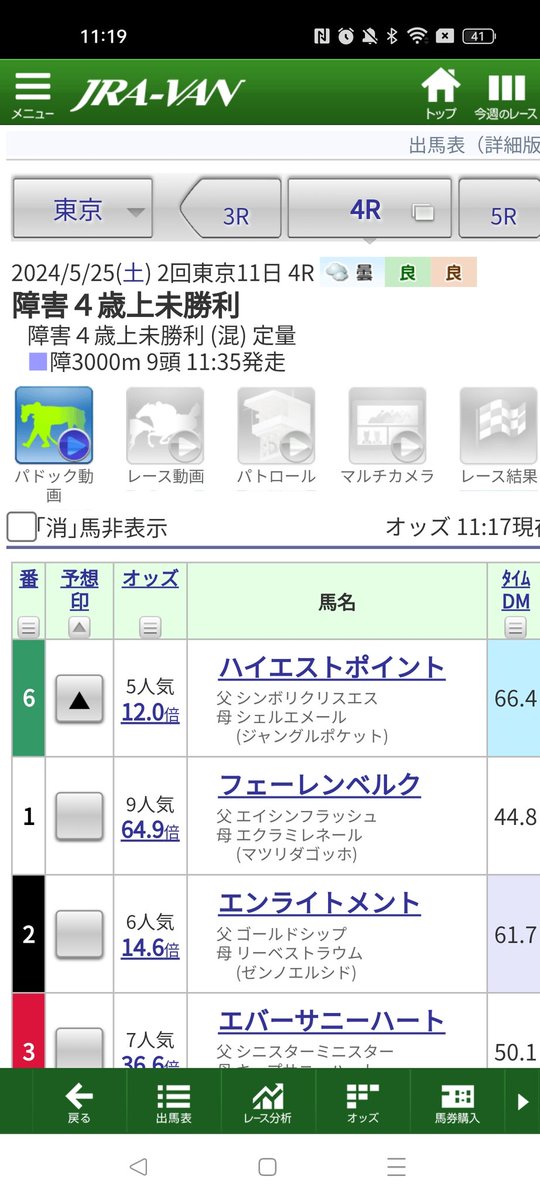 #東京4R
障害知らんし、平沢さんおらんし
オッズ的にかけたらだめです