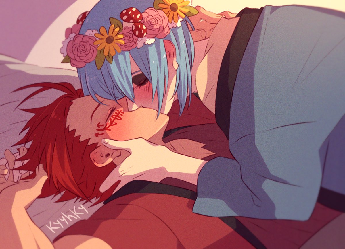 Late for キスの日 but always sure for some MiBi kisses :’) (Also a 2-years-later continuation of my wedding comic I guess 💕) #sabikuibisco (do not repost, etc)