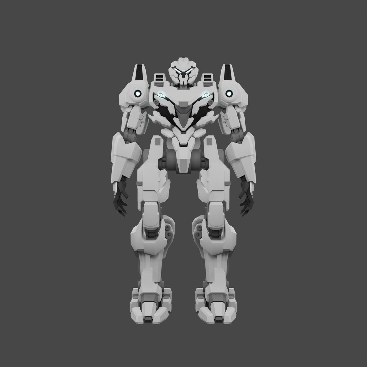 A mech I was commissioned to create for a game...  I haven't sent it over to them yet because payment hasnt been confirmed lmao.  At the end of the day atleast I got a cool mech #blender #b3d #mecha