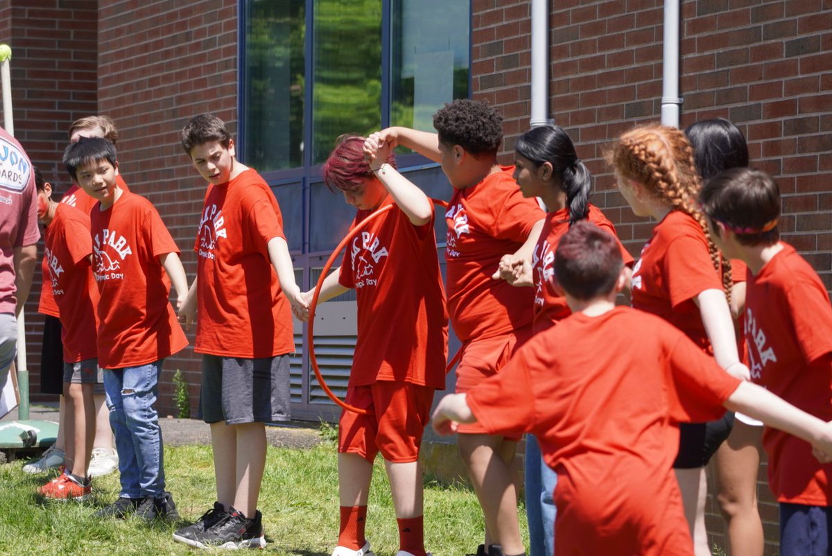 🙂 No more yearbook photos to take --so just for the fun of an amazing event and friends! <a href="/OakPark_NPSD/">Oak Park Elementary School</a> Also, because isn't the parachute the best gym activity? I think so. Always have. 

#opsharks #oakparksharks #retrogames