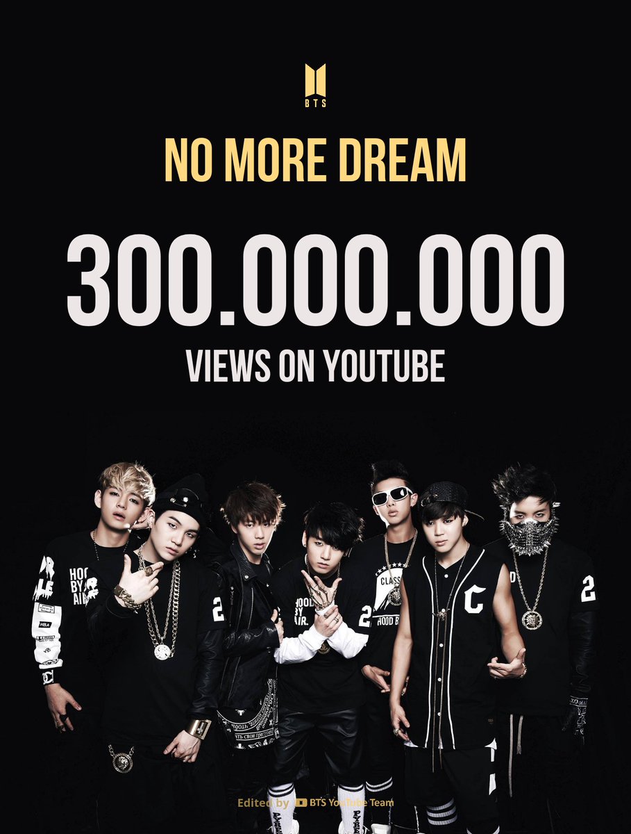 — NO IMPORTA A QUE HORA VEAS ESTE TWEET, DALE RT Y COMENTA POR LOS CHICOS ⬇️ CONGRATULATIONS BTS NO MORE DREAM 300M VIEWS #NoMoreDream300M