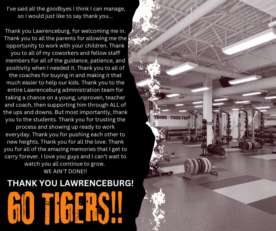 Thank you, Lawrenceburg 🧡🖤