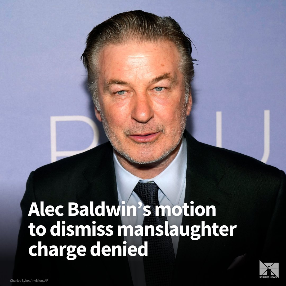 #BREAKING: A judge has denied Alec Baldwin’s motion to dismiss his involuntary manslaughter charge in the shooting death of cinematographer Halyna Hutchins on the 'Rust' movie set.