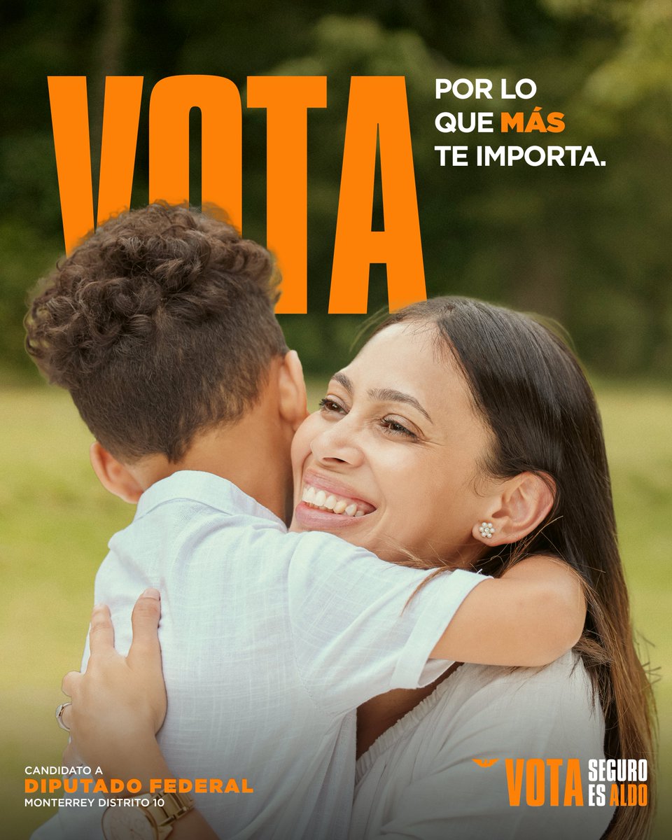 AldoFasciZ's tweet photo. En estas elecciones tu voto importa más que nunca. Al votar naranja estás votando por un futuro más próspero, seguro, y lleno de oportunidades para ti y tu familia.

#VotaSeguroesAldo #SeguroEsAldo #Candidato #DiputadoFederal #Distrito10 #LosNaranjasDeNuevoLeón https://t.co/qhNqhhkOML