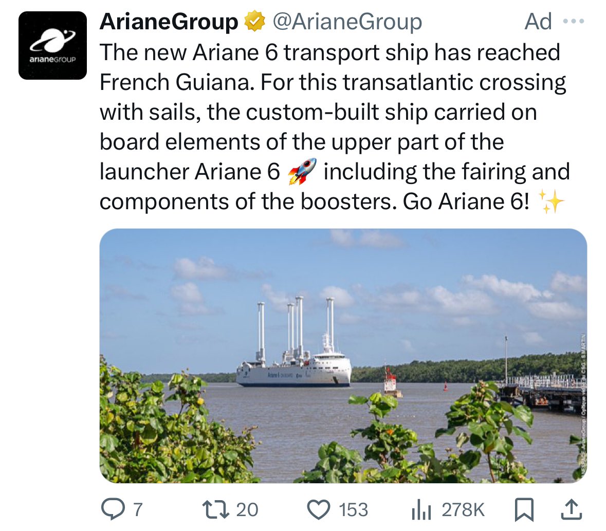 Why is ArianeSpace posting ads?????