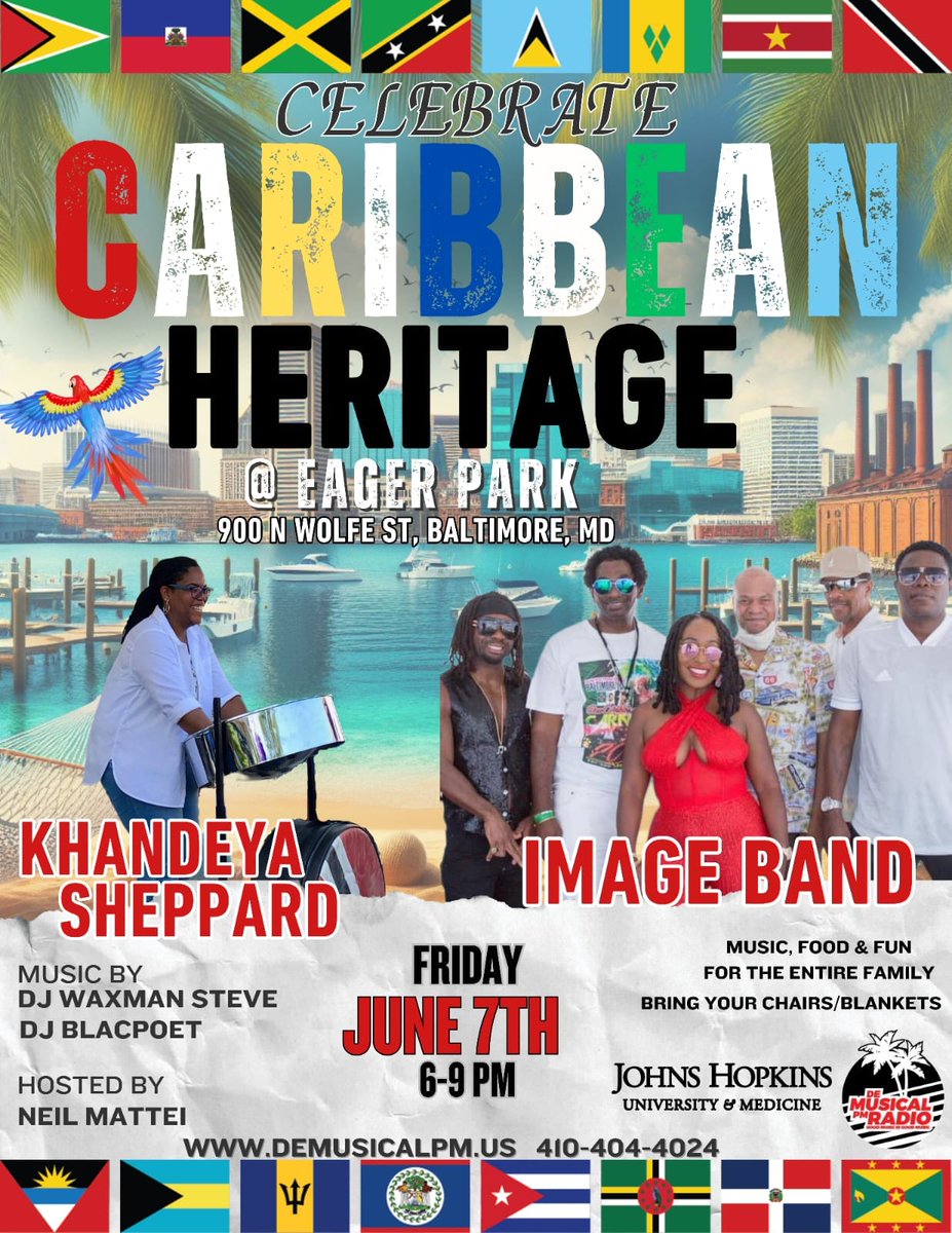 CELEBRATING CARIBBEAN HERITAGE at Eager Park

FRIDAY, JUNE 7TH, 6-9PM

>>bmorenews.com/celebrating-ca…