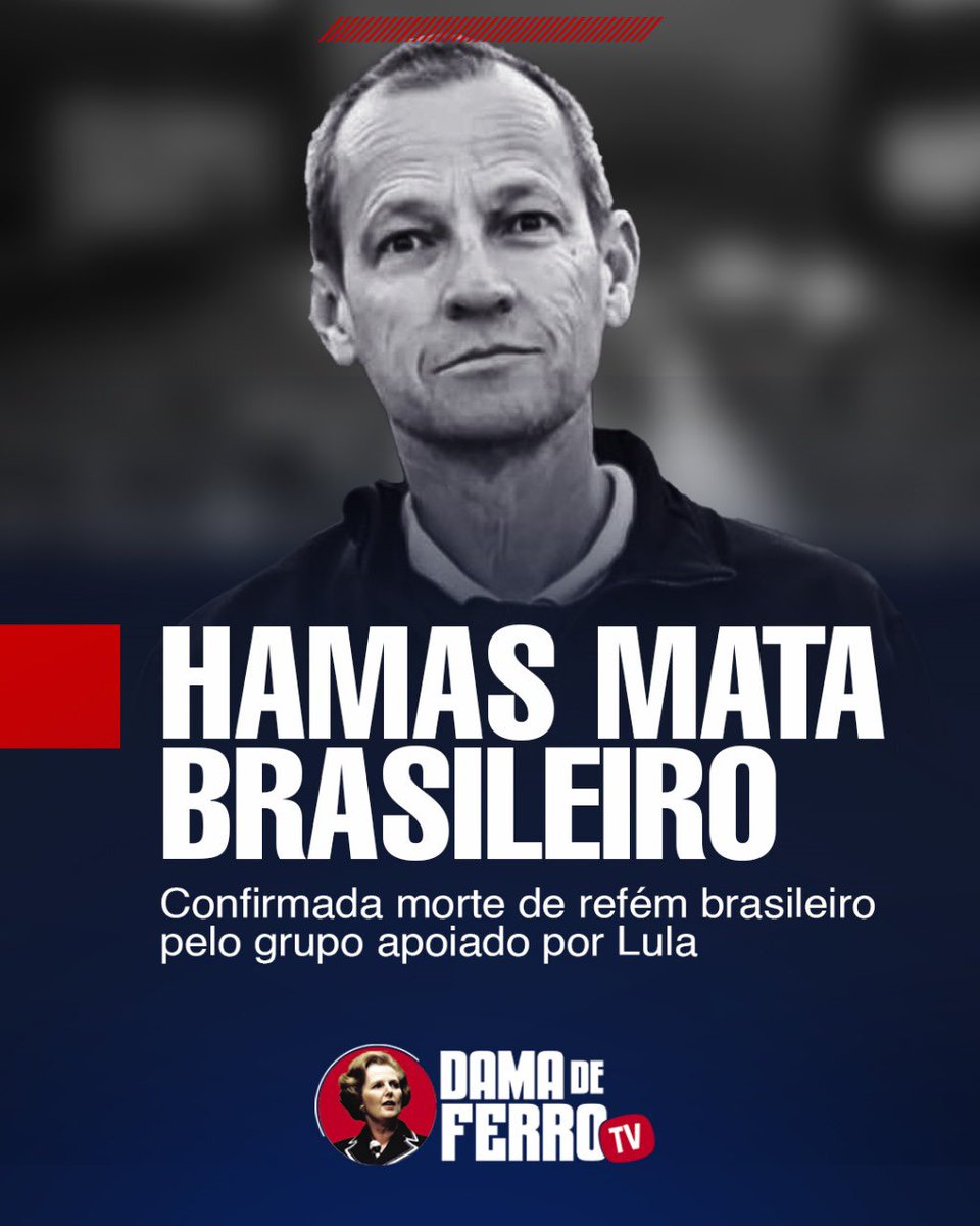 ✝️ Michel Nissenbaum 1965-2024. Prestamos nossas condolências pelo passamento de Michel Nissenbaum, brasileiro vítima dos terroristas do Hamas apoiados pela maior parte dos grupos de esquerda mundo afora.