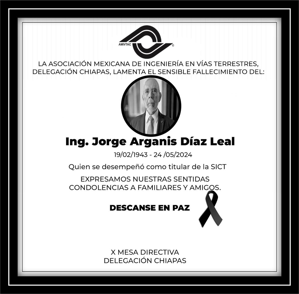 AMIVTAC_Chiapas's tweet image. Deseamos pronta resignación a su familia.

Descanse en paz.