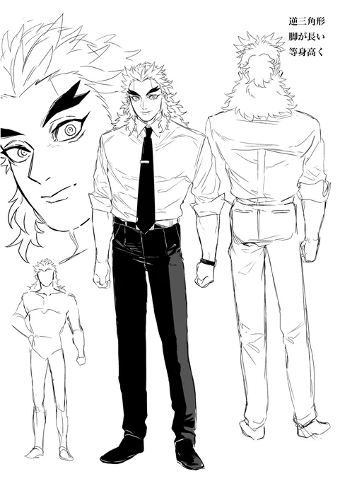 ちょっと小尻で逆三角形な🔥さん(落書き) 