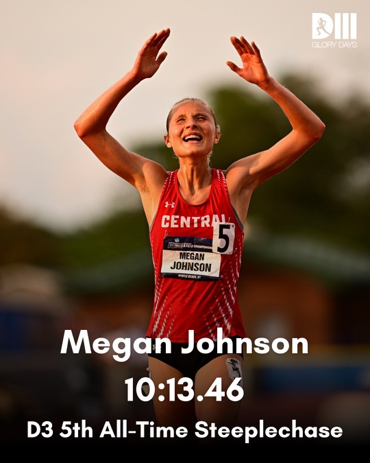 D3GloryDays's tweet photo. Central College wins the Battle for Iowa!   

Megan Johnson of @DutchXCTF wins her first national title in the women's steeplechase and moves up to #5 all-time with a new PB of 10:13.46. Caroline McMartin finishes 8 seconds behind her for a Central College 1-2 punch. https://t.co/UO2bjrDLhS